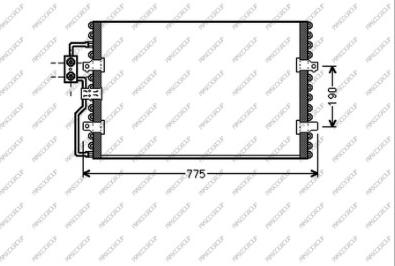 Prasco CI053C001 - Конденсатор кондиционера mashina-shop.ru