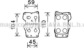 Prasco CN3307 - Масляный радиатор, двигательное масло mashina-shop.ru