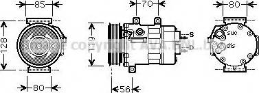 Prasco CNK254 - Компрессор кондиционера mashina-shop.ru