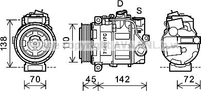 Prasco MSAK615 - Компрессор кондиционера mashina-shop.ru