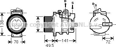 Prasco MSK476 - Компрессор кондиционера mashina-shop.ru