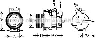 Prasco MSK566 - Компрессор кондиционера mashina-shop.ru