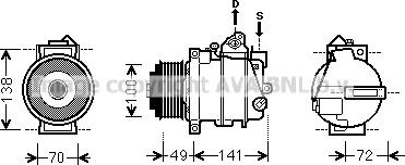 Prasco MSK560 - Компрессор кондиционера mashina-shop.ru