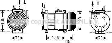 Prasco MSK276 - Компрессор кондиционера mashina-shop.ru