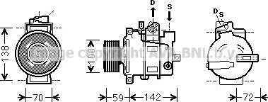 Prasco VNK380 - Компрессор кондиционера mashina-shop.ru