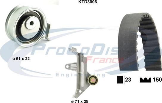 Procodis France KTD3006 - Комплект зубчатого ремня ГРМ mashina-shop.ru