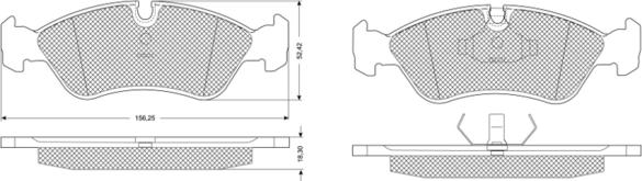 Procodis France PF1068 - Тормозные колодки, дисковые, комплект mashina-shop.ru