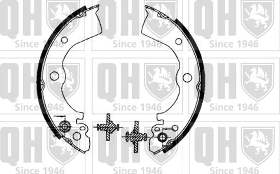 Quinton Hazell BS843 - Комплект тормозных колодок, барабанные mashina-shop.ru