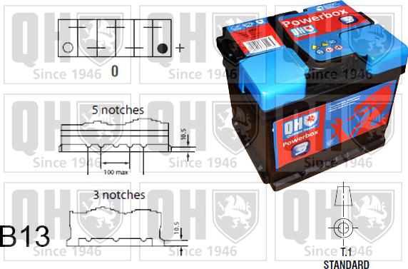 Quinton Hazell QBT0963 - Стартерная аккумуляторная батарея, АКБ mashina-shop.ru