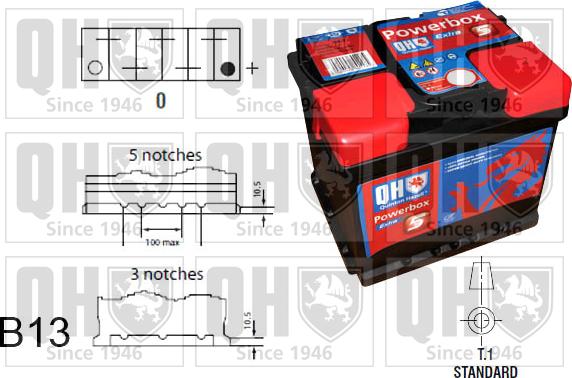 Quinton Hazell QBT0195 - Стартерная аккумуляторная батарея, АКБ mashina-shop.ru