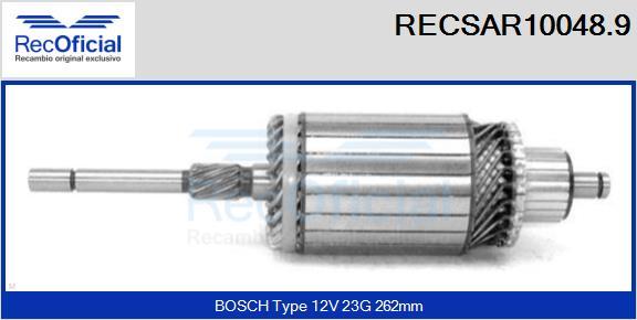 RECOFICIAL RECSAR10048.9 - Якорь, стартер mashina-shop.ru