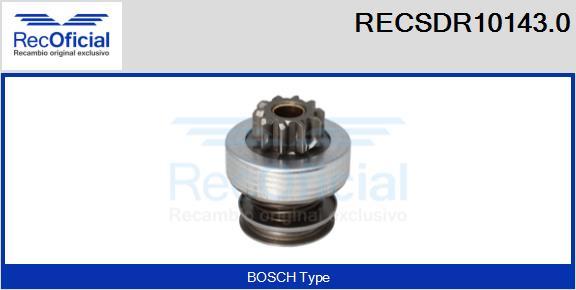 RECOFICIAL RECSDR10143.0 - Ведущая шестерня, бендикс, стартер mashina-shop.ru