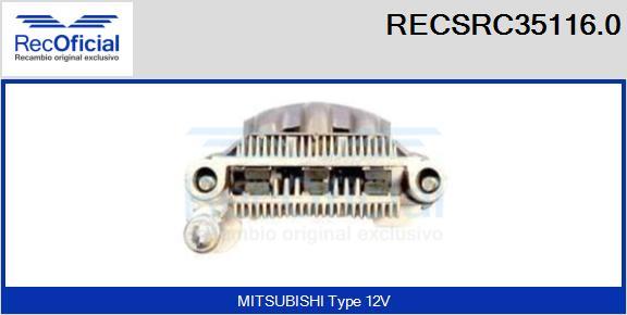 RECOFICIAL RECSRC35116.0 - Выпрямитель, диодный мост, генератор mashina-shop.ru