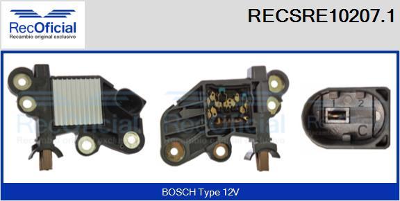 RECOFICIAL RECSRE10207.1 - Регулятор напряжения, генератор mashina-shop.ru