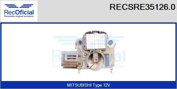 RECOFICIAL RECSRE35126.0 - Регулятор напряжения, генератор mashina-shop.ru