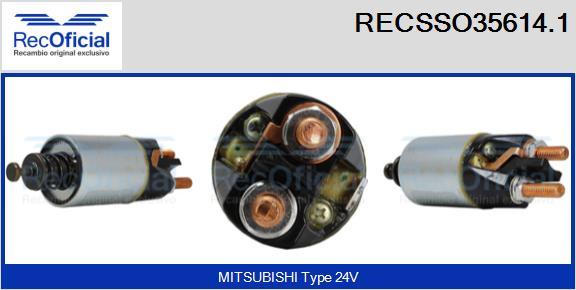 RECOFICIAL RECSSO35614.1 - Тяговое реле, соленоид, стартер mashina-shop.ru