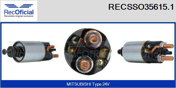 RECOFICIAL RECSSO35615.1 - Тяговое реле, соленоид, стартер mashina-shop.ru