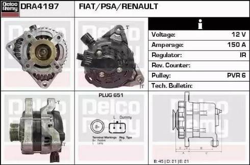 Remy DRA4197 - Генератор mashina-shop.ru