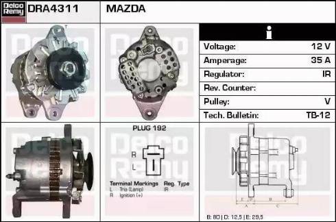 Remy DRA4311 - Генератор mashina-shop.ru