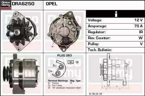 Remy DRA6250 - Генератор mashina-shop.ru