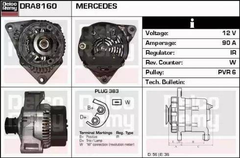 Remy DRA8160 - Генератор mashina-shop.ru