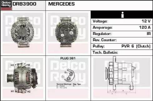 Remy DRB3900 - Генератор mashina-shop.ru