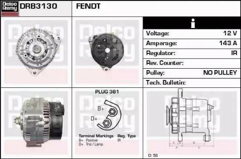 Remy DRB3130 - Генератор mashina-shop.ru