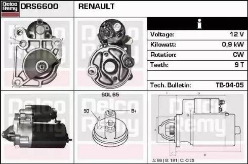 Remy DRS6600 - Стартер mashina-shop.ru