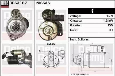 Remy DRS3167 - Стартер mashina-shop.ru