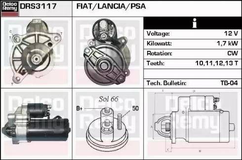 Remy DRS3117 - Стартер mashina-shop.ru