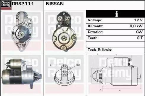 Remy DRS2111 - Стартер mashina-shop.ru