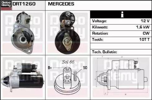 Remy DRT1260 - Стартер mashina-shop.ru