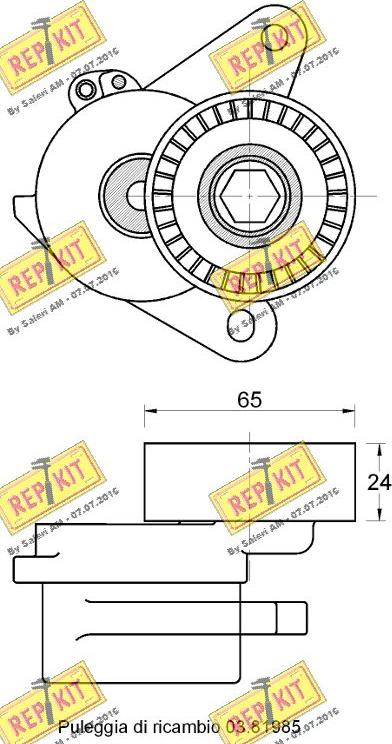 REPKIT RKT3700 - Натяжитель, поликлиновый ремень mashina-shop.ru