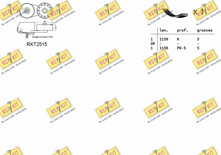 REPKIT RKTA0014 - Поликлиновый ременный комплект mashina-shop.ru