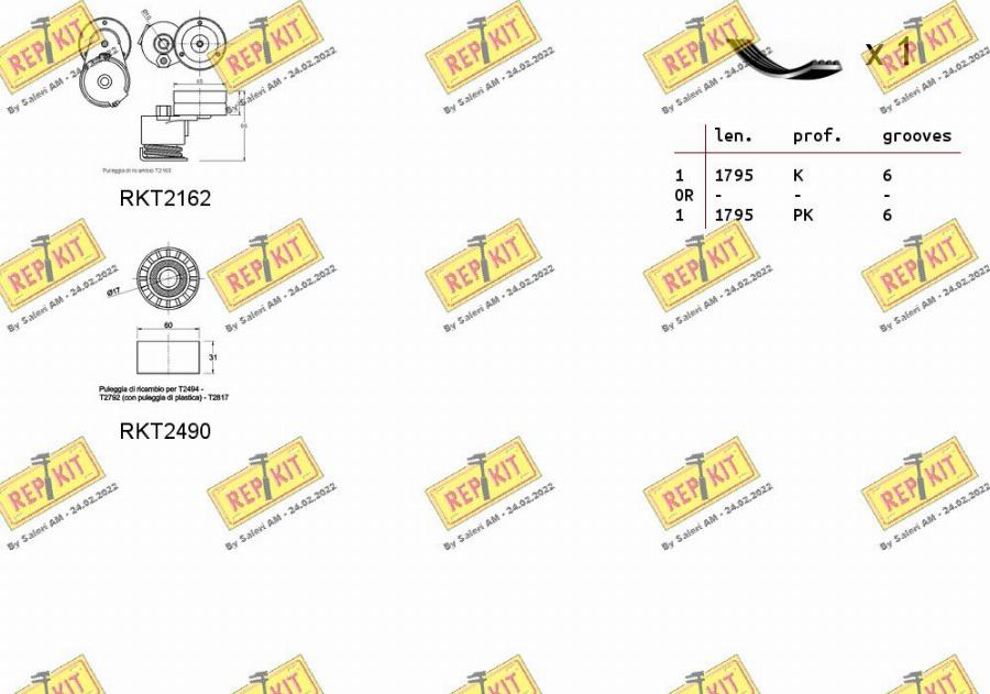 REPKIT RKTA0024 - Поликлиновый ременный комплект mashina-shop.ru