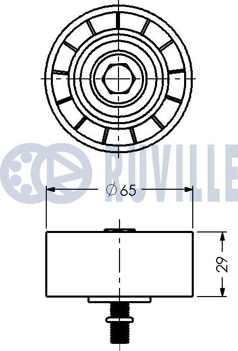 Ruville 540601 - Ролик, поликлиновый ремень mashina-shop.ru