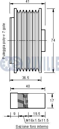 Ruville 541910 - Шкив генератора, муфта mashina-shop.ru