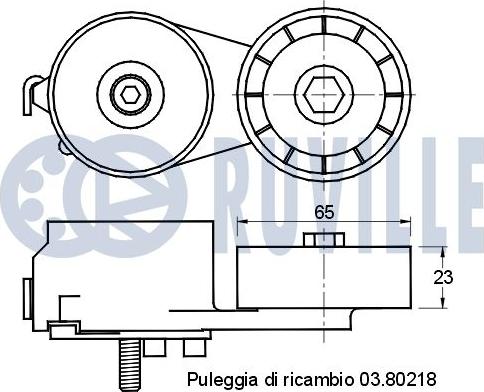 Ruville 541495 - Натяжитель, поликлиновый ремень mashina-shop.ru