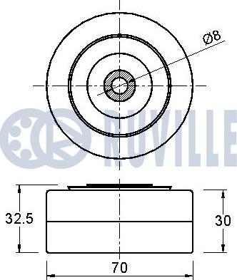 Ruville 542226 - Ролик, поликлиновый ремень mashina-shop.ru