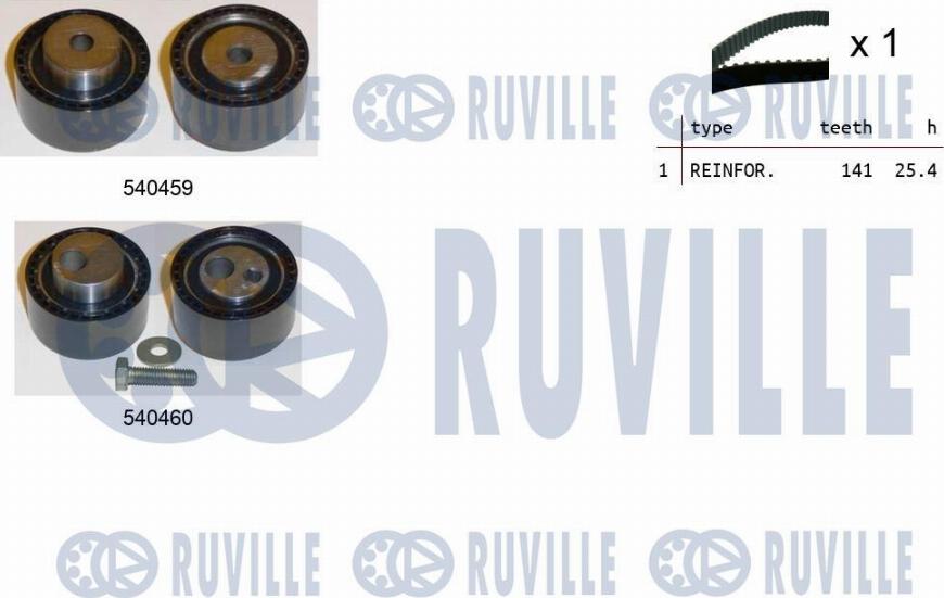 Ruville 550019 - Комплект зубчатого ремня ГРМ mashina-shop.ru