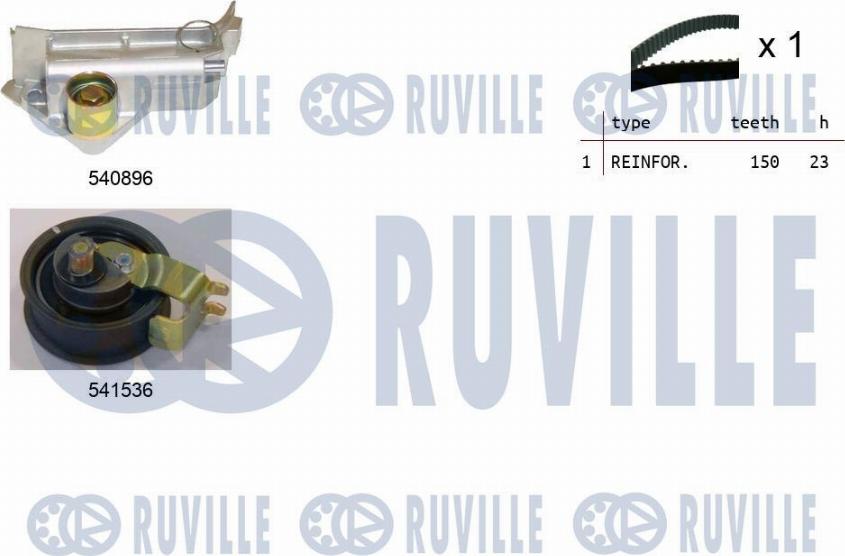 Ruville 550251 - Комплект зубчатого ремня ГРМ mashina-shop.ru