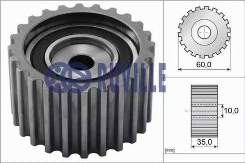 Ruville 58102 - Направляющий ролик, зубчатый ремень ГРМ mashina-shop.ru