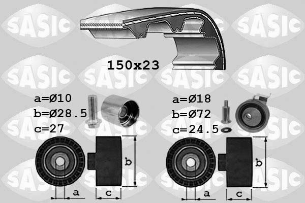 Sasic 1756054 - Комплект зубчатого ремня ГРМ mashina-shop.ru