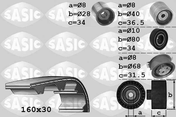 Sasic 1756070 - Комплект зубчатого ремня ГРМ mashina-shop.ru