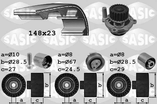 Sasic 3906055 - Водяной насос + комплект зубчатого ремня ГРМ mashina-shop.ru