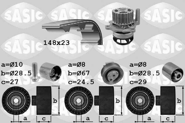 Sasic 3906057 - Водяной насос + комплект зубчатого ремня ГРМ mashina-shop.ru