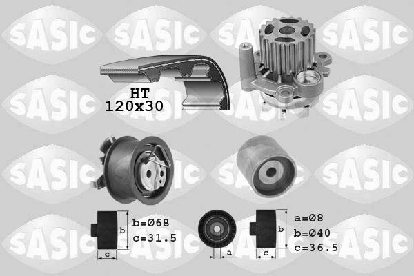 Sasic 3906080 - Водяной насос + комплект зубчатого ремня ГРМ mashina-shop.ru