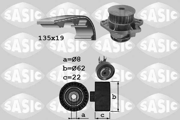 Sasic 3906088 - Водяной насос + комплект зубчатого ремня ГРМ mashina-shop.ru