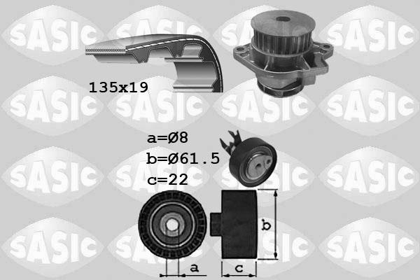 Sasic 3906087 - Водяной насос + комплект зубчатого ремня ГРМ mashina-shop.ru