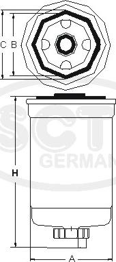 SCT-MANNOL ST 354 - Топливный фильтр mashina-shop.ru